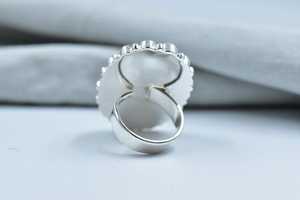 Anillo ajustable hecho a mano de caballo salvaje y turquesa Mojave en plata de ley joyería llamativa del Sudoeste para mujer - Product Image 4