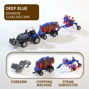 รถแทรกเตอร์บังคับวิทยุ SJY-HG4-330 ขนาด 1:64 พร้อมอุปกรณ์เสริมด้านหน้า/ด้านหลัง ควบคุมผ่านแอพ 2.4G รถบรรทุกของเล่นอัลลอยด์ไฟฟ้า ของขวัญวันเกิด - Product Image 2