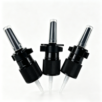 Flacon pulvérisateur nasal vide en plastique HDPE de 10 ml (0,33 oz) pour cosmétiques, avec clips de sécurité, format mini