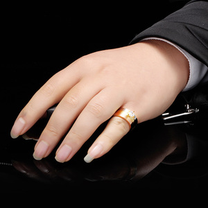 Fashion <b>Rings</b> 9MM Three In One Zircon <b>Set</b> Stainless Steel <b>Ring</b> For <b>Women</b> Engagement Jewelry - Product Image 2