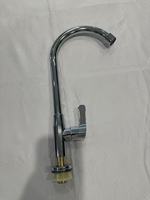 Robinet de cuisine élégant et classique chromé - Robinet d'eau froide simple en acier inoxydable sans plomb, installation sur comptoir
