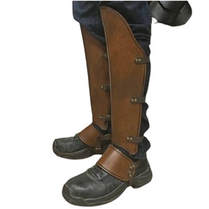 Costume de cosplay médiéval steampunk, guêpière vintage, protège-chaussures, couvre-bottes, guerrier, cavalier, soldat, armure, demi-gambes, leggings - Product Image 1