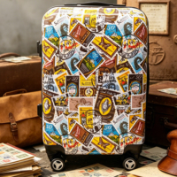 Valise à roulettes de luxe personnalisée en PC rigide, 3 tailles, avec serrure TSA, légère, pour avion, fabricant ODM mondial