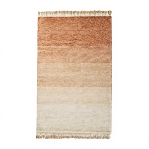 Tapis marocain moderne de haute qualité en laine, épais et noué à la main, ensemble de tapis marron naturel pour la cuisine et la salle à manger par ITHL - Product Image 1