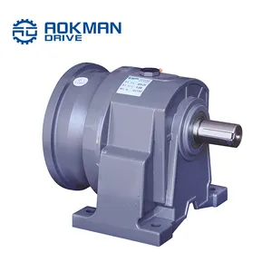 G Series Solid Shaft Gearbox Aluminum Foot Mounted Helical Gear Speed Reducer