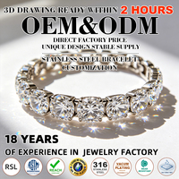 Bracelets tendance en acier inoxydable 316L personnalisables, plaqués or 18K PVD, durables, hypoallergéniques, avec zircone cubique 5A, anti-ternissement
