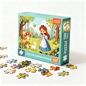 Puzzles personnalisés <span class=keywords><strong>de</strong></span> haute qualité, style conte <span class=keywords><strong>de</strong></span> fées, 500 pièces, forme irrégulière, avec boîte à clapet - Product Image 1