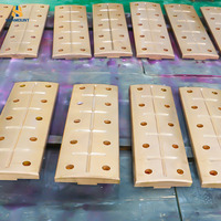 Bloc résistant à l'usure de plaque coulissante en Bronze autolubrifiant de haute résistance pour les services de coulée de plaque de cuivre de machines minières