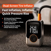 Compresseur d'air portable pour pneus, pompe à air numérique 150 PSI avec pression préréglée, arrêt automatique et lumière LED pour voiture, SUV, moto, vélo et ballons