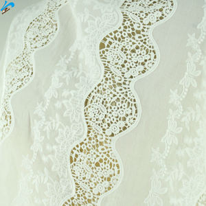 Personnalisation Doucement Toucher Coton Chinois Tissu De Broderie Tulle Brode Maille Suisse Voile Tissu De Broderie pour Dame Fille Robe - Product Image 2