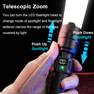 הכי חדש ABS פלסטיק חיצוני פנס LCD תצוגה מספרית 3000 לומנס הפסקת חשמל לפיד ניתנת להגדלה אור חירום אור פלאש אור - Product Image 5