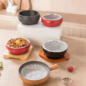 Olla de Granito Coreana Dolsot para Bibimbap con Base de Madera para Cocinar - Product Image 4