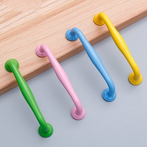 Aluminum Alloy Colored Furniture Hardware Handles for Wardrobe Cabinet <b>Drawer</b> Living Room Hotel Use-Durable Easy Installation - Product Image 1