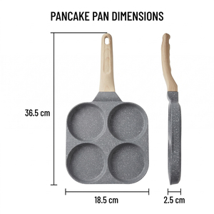 Sartén Antiadherente Cuadrada de 4 Orificios con Revestimiento de Mármol, para Huevos, Panqueques y Desayunos, Multicolor, con Logotipo Personalizado E-Top - Product Image 4