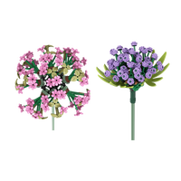 Goldmoc-Juguetes de ladrillos de construcción de la salida del sol, flor púrpura verbena, ornamento, Juguetes