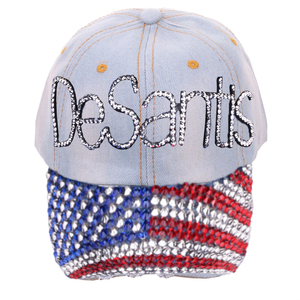 Sombrero de béisbol con diamantes de imitación para mujer, gorra de béisbol con logotipo personalizado, con diamantes de imitación ostentosos, Desantis - Product Image 5