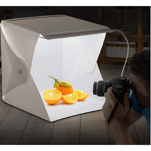 Portable Mini Shooting Tent <b>Box</b> 20cm Dual LED <b>Soft</b> <b>Light</b> Photography Studio For Product Photo Plastic USB Powered - Product Image 5