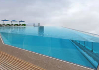 Verre acrylique de haute qualité pour piscine transparent grande piscine acrylique extérieur résistant aux UV feuille acrylique