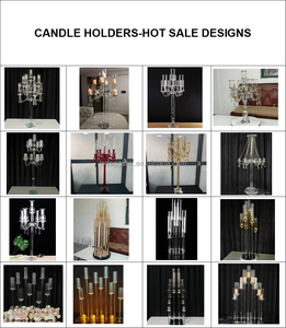 LEDA Wedding Banquets Table Decor Factory New Design <b>Glass</b> <b>Candlestick</b> Crystal Candle Holders - Product Image 6