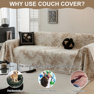 Customizable Anti-Slip Floral Pattern <b>Sofa</b> <b>Slipcovers</b> Personalized Pet-Friendly Covers Factory Wholesale - Product Image 3