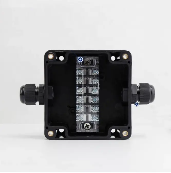 야외 방수 전기 인클로저 계기 케이스 하우징 블랙 프로젝트 플라스틱 연결 전자 정션 박스