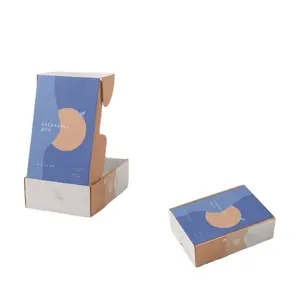 Scatola postale biodegradabile riciclabile logo personalizzato grazie carta adesiva confezione regalo set spedizione scatole di carta per imballaggio ondulato