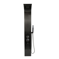 Panneau de douche salle de bain multifonction douche robinet d'eau chaude et froide ensemble de douche usine vente en gros 304 acier inoxydable laiton