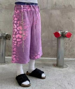 Custom Streetwear Capris Sweatpants <strong>Leopard</strong> <strong>Print</strong> Summer Baggy Casual 100% Cotton Sweat <strong>Shorts</strong> Jogging 3/4 Long <strong>Shorts</strong> <strong>Men</strong> - Product Image 3