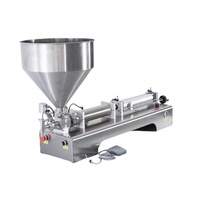 Machine de remplissage semi-automatique horizontale pneumatique pour pâtes liquides, machine de remplissage à piston pour crèmes