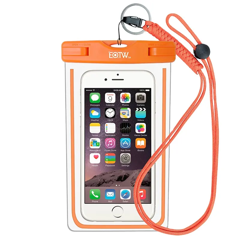Bolsa impermeável para smartphone, sacola à prova d' água multicolorida de pvc para <span class=keywords><strong>celular</strong></span>, natação