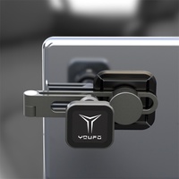 Support de téléphone portable universel pour voiture en alliage d'aluminium magnétique flexible à 360 degrés avec logo personnalisé OEM ODM, hauteur réglable de 3 à 10 pouces