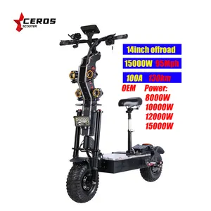 14inch 15000W động cơ kép 4000 Watt động cơ mạnh mẽ 72V nhanh 100 km/h Halo Knight Mini off road xe điện 8000W cho người lớn