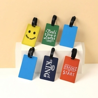 Étiquette de bagage créative en PVC, écologique, durable, personnalisable, étanche, avec motif de lettres, accessoire de voyage pour valise