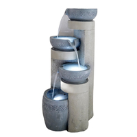 Outdoor Garten Dekoration Harz Wasserfall Pool Brunnen Indoor Kreative Wasser landschaft Brunnen mit Licht