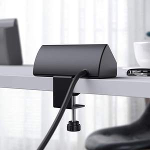 Black 2AC US Outlet 2USB Puerto de carga Abrazadera extraíble en el enchufe de montaje de borde de escritorio Enchufe de carga Usb de montaje en superficie superior de mesa - Product Image 6