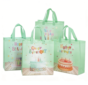 Bolsas de Regalo de Tela No Tejida con Estampado de Feliz Cumpleaños para Niños, Bolsas de Regalo con Diseño de Dibujos Animados para Decoración de Fiestas, Artículos para Fiestas - Product Image 3