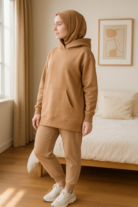 Ensemble <span class=keywords><strong>de</strong></span> sport Nida fait à la main ODM-Vêtements <span class=keywords><strong>de</strong></span> sport modestes pour femmes musulmanes, <span class=keywords><strong>tenue</strong></span> ample à manches longues à séchage rapide Offre Spéciale <span class=keywords><strong>de</strong></span> Dubaï - Product Image 2