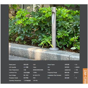 Lampu <span class=keywords><strong>Bollard</strong></span> Taman Luar Ruangan Tahan Air IP65 Aluminium Murah 14W 19W 24W untuk Jalan Setapak dan Taman - Product Image 2