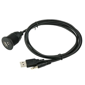 Cable de extensión de doble puerto Usb 2,0 Dc, salida de Audio de 3,5mm para salpicadero de coche, motocicleta, barco, diseño resistente al agua - Product Image 2