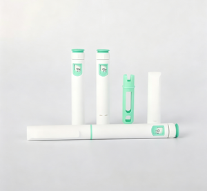 Tubo de Rímel Vacío de Plástico Blanco con Tapa de Cepillo, Envase Cosmético Verde de 3 ml - Product Image 2