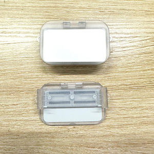 Fermaglio per telefono con specchietto per trucco a conchiglia messenger con clip trasparente con cordino intrecciato quadrato smerigliato universale - Product Image 3