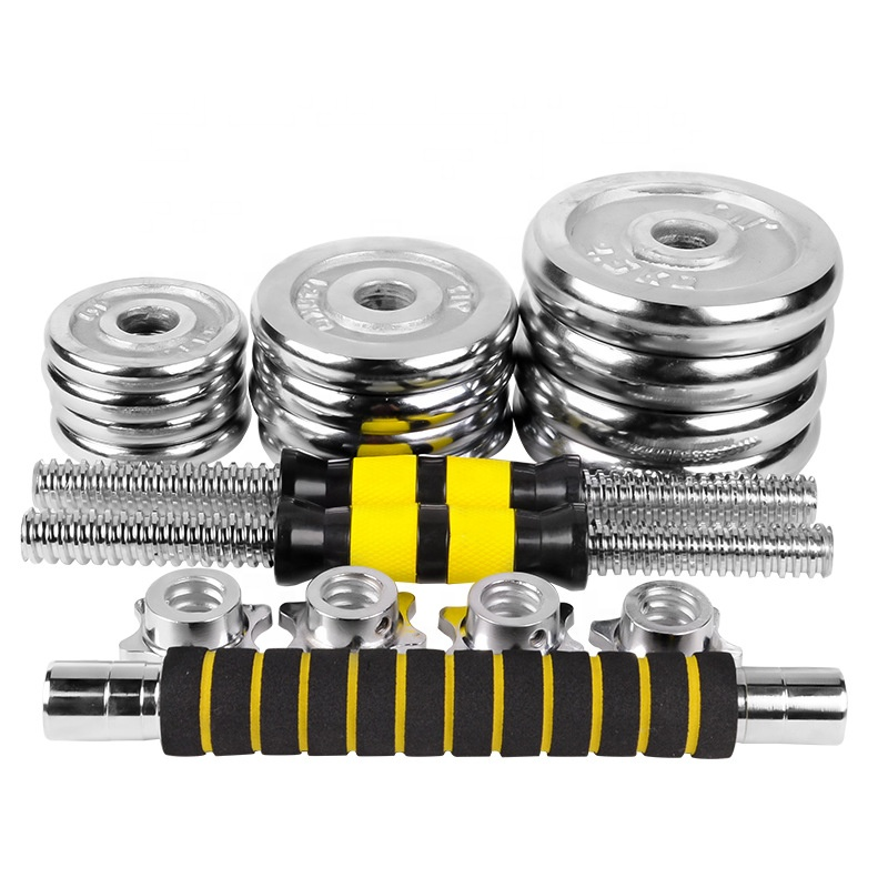 כושר ציוד חם מכירות מתכוונן 15kg 20kg 30kg סטים שחור צבוע משקולת משקולת סט עם פלסטיק קופסות