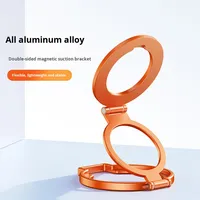Support de téléphone magnétique super résistant pliable double face multifonctionnel en alliage d'aluminium aéronautique pour une utilisation sur bureau