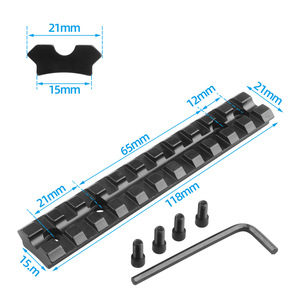 Base de connexion double face à 11 emplacements en alliage d'aluminium, 118 x 21 x 15 mm, pour équipement extérieur universel, directement de l'usine - Product Image 1