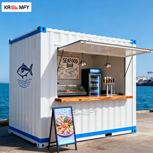 Quiosco Móvil Modular de 20 pies y 40 pies, Estructura Prefabricada, Paquete Plano, Contenedor de Acero Inoxidable y Aluminio, Oficina, Cafetería, Comida - Product Image 6