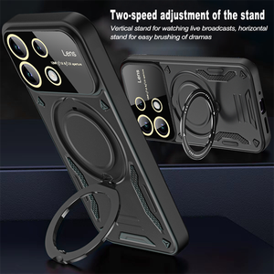 Coque de téléphone magnétique multifonction avec anneau rotatif et grande fenêtre pour objectif, compatible Redmi K90, K80 Pro Max, Note 15, 14 Pro+, 15, 15C, A5 - Product Image 5
