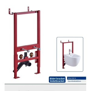Cuvette de toilettes suspendue avec réservoir encastré transfrontalier en HDPE et céramique, et chasse d'eau manuelle - Product Image 3