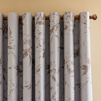 Rideau occultant à œillets en polyester à motif floral pastoral pour chambre et salon