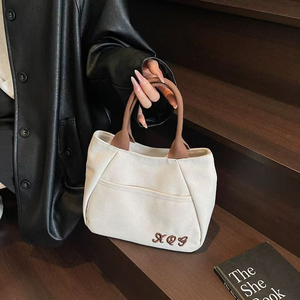 Niche-Style Canvas <b>Bag</b> for Women New Arrival Versatile Everyday Handbag for <b>Work</b> or Lunch - Product Image 2