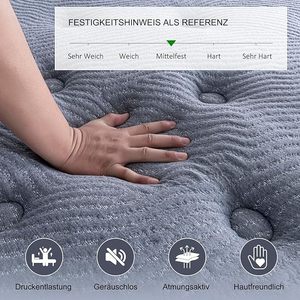 Chất Lượng Cao Lai Phòng Ngủ Nệm Vua & Nữ Hoàng Kích Thước Bộ Nhớ Gối Top Bọt & Túi Mùa Xuân Cán Trong Một Hộp - Product Image 3